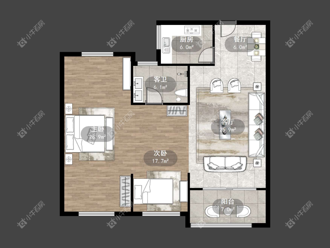镇江华都幸福里在售二手房源户型图_小牛看房