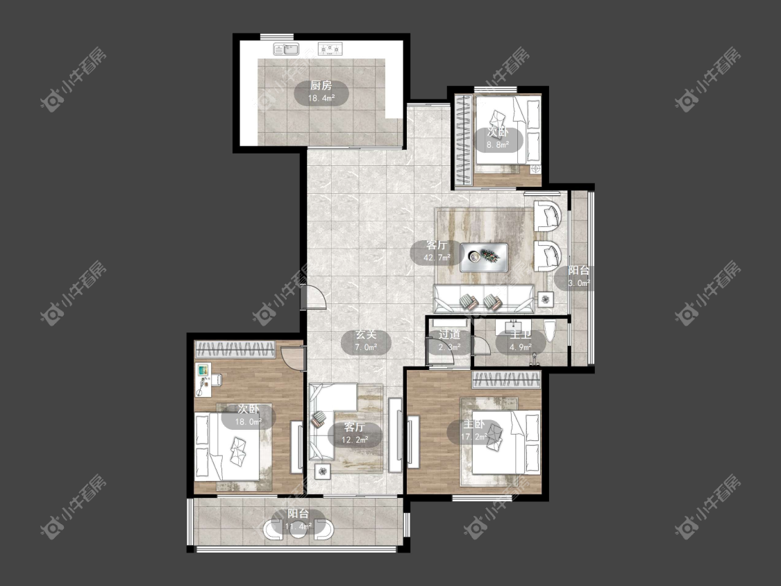 镇江天怡南郡在售二手房源户型图_小牛看房