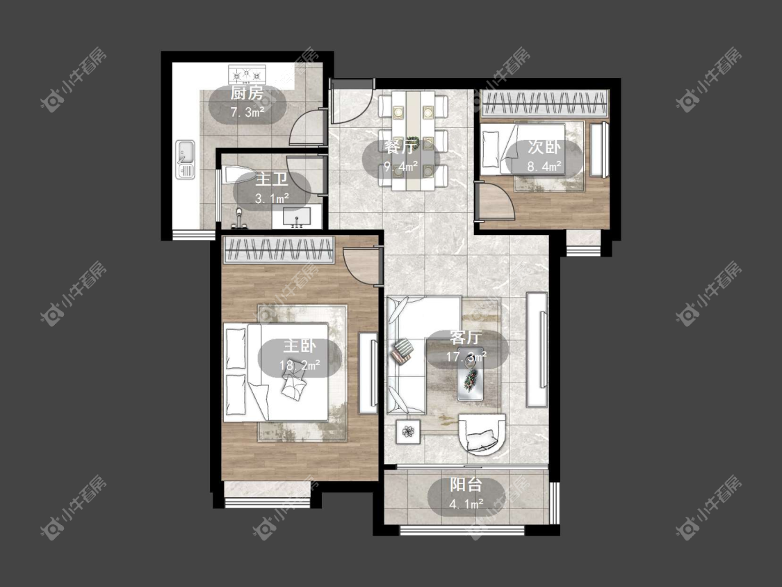 镇江金桥世纪城在售二手房源户型图_小牛看房