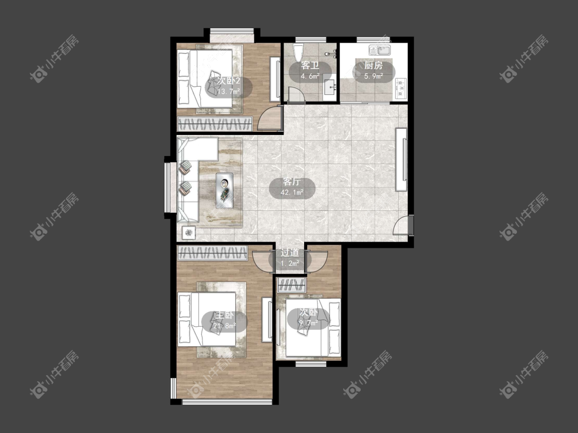 镇江金鼎城市花园在售二手房源户型图_小牛看房