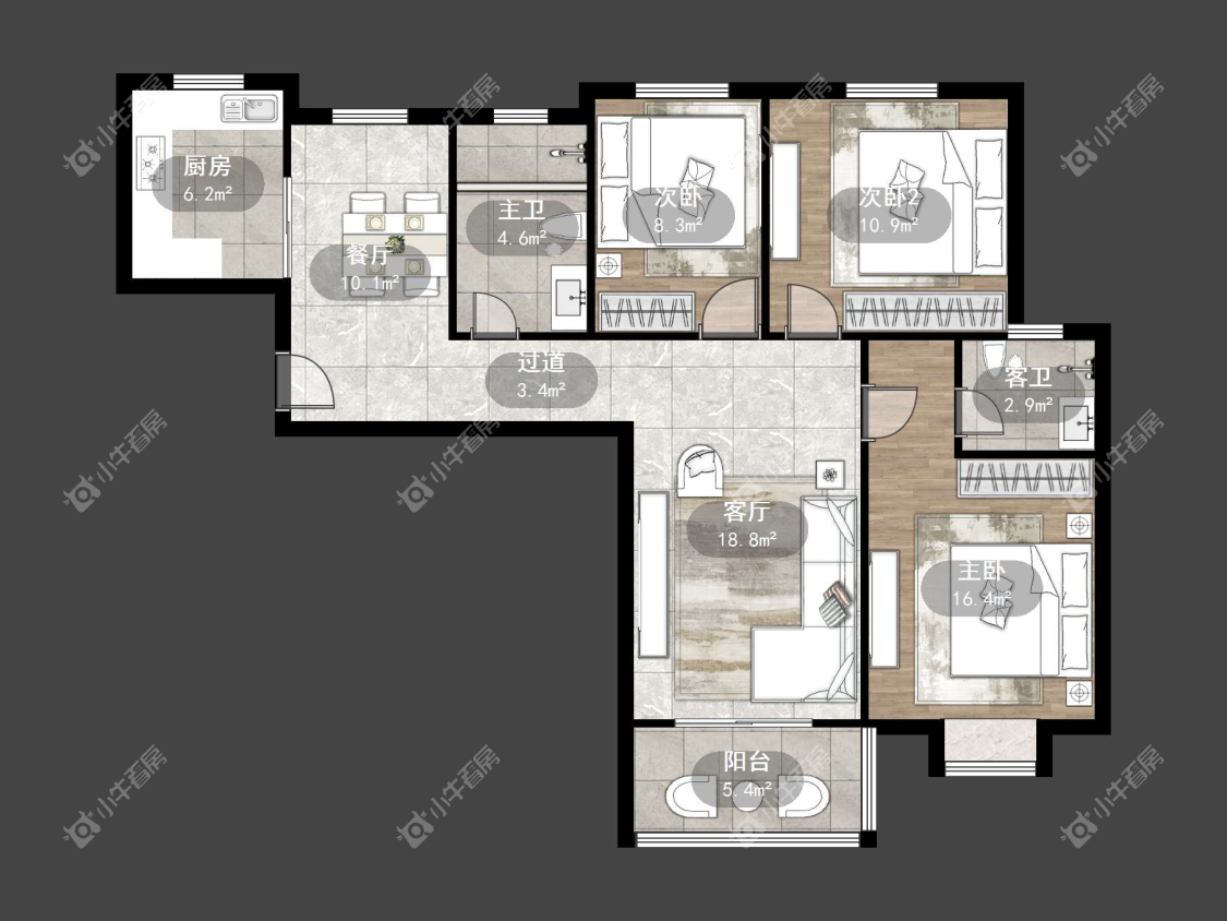 镇江嘉荟新城在售二手房源户型图_小牛看房