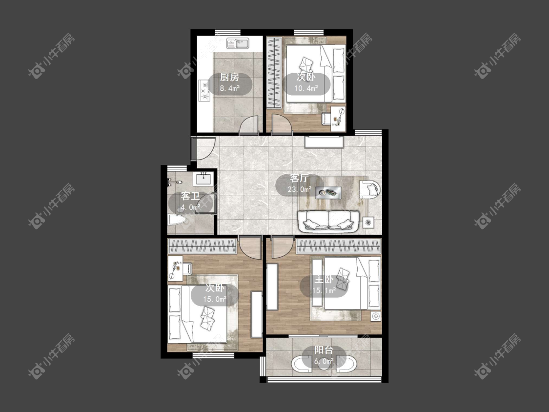 镇江万善园一村在售二手房源户型图_小牛看房