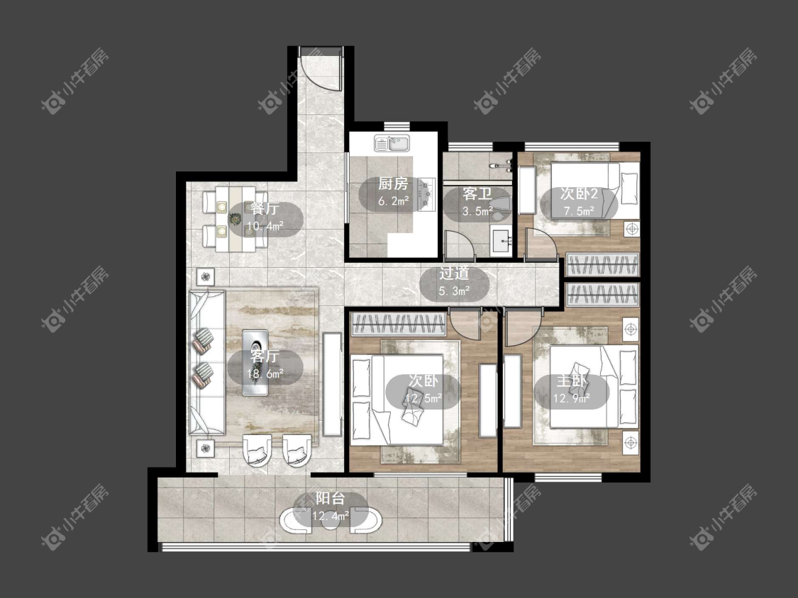 镇江凤凰郡在售二手房源户型图_小牛看房