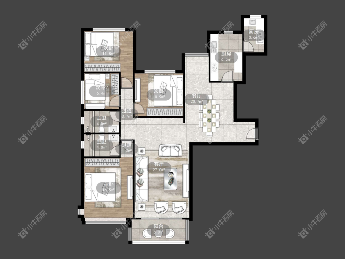 镇江恒大城在售二手房源户型图_小牛看房
