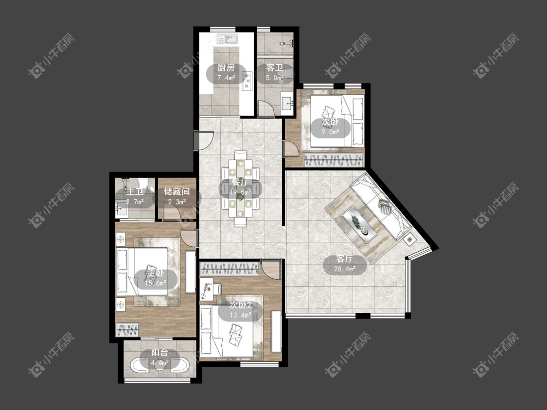 镇江阳光世纪城在售二手房源户型图_小牛看房