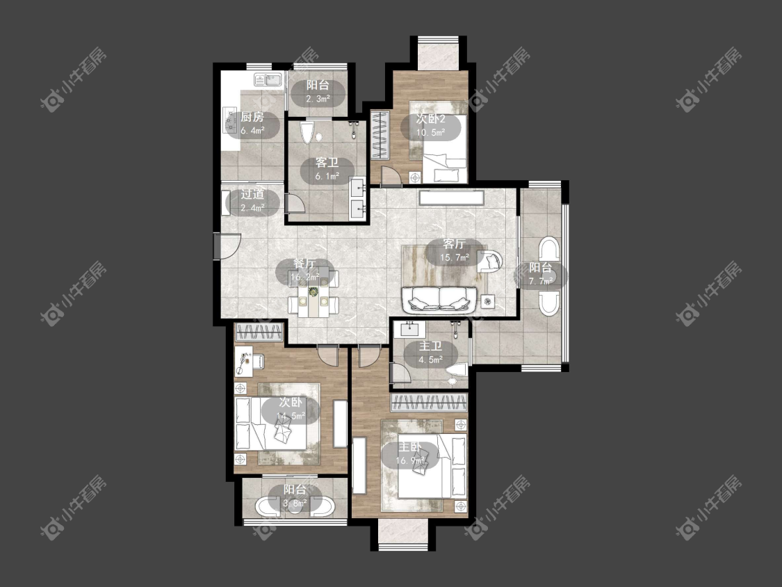 镇江华都锦城在售二手房源户型图_小牛看房