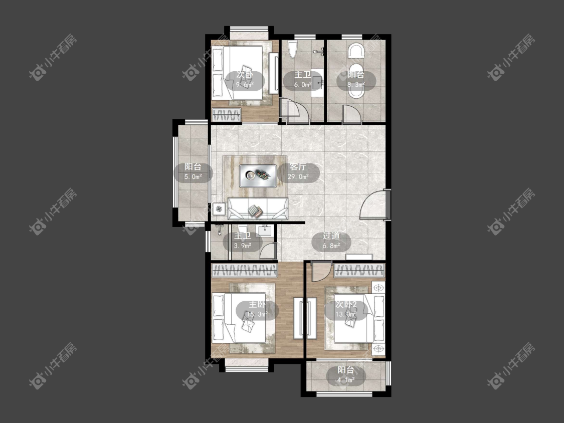 镇江天悦名城在售二手房源户型图_小牛看房