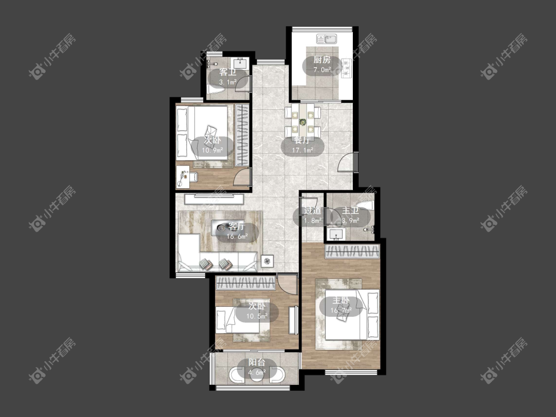 镇江凤凰新村在售二手房源户型图_小牛看房