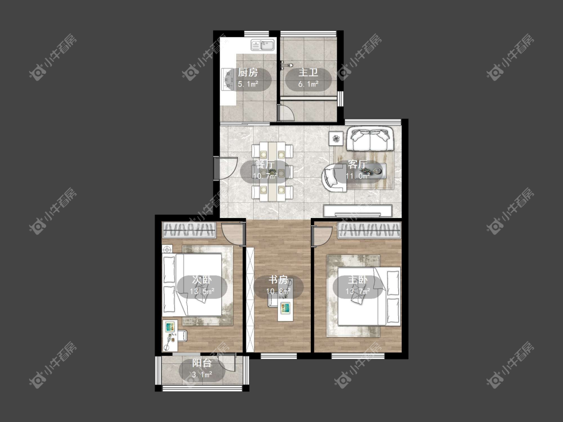 镇江丹桂园南区在售二手房源户型图_小牛看房