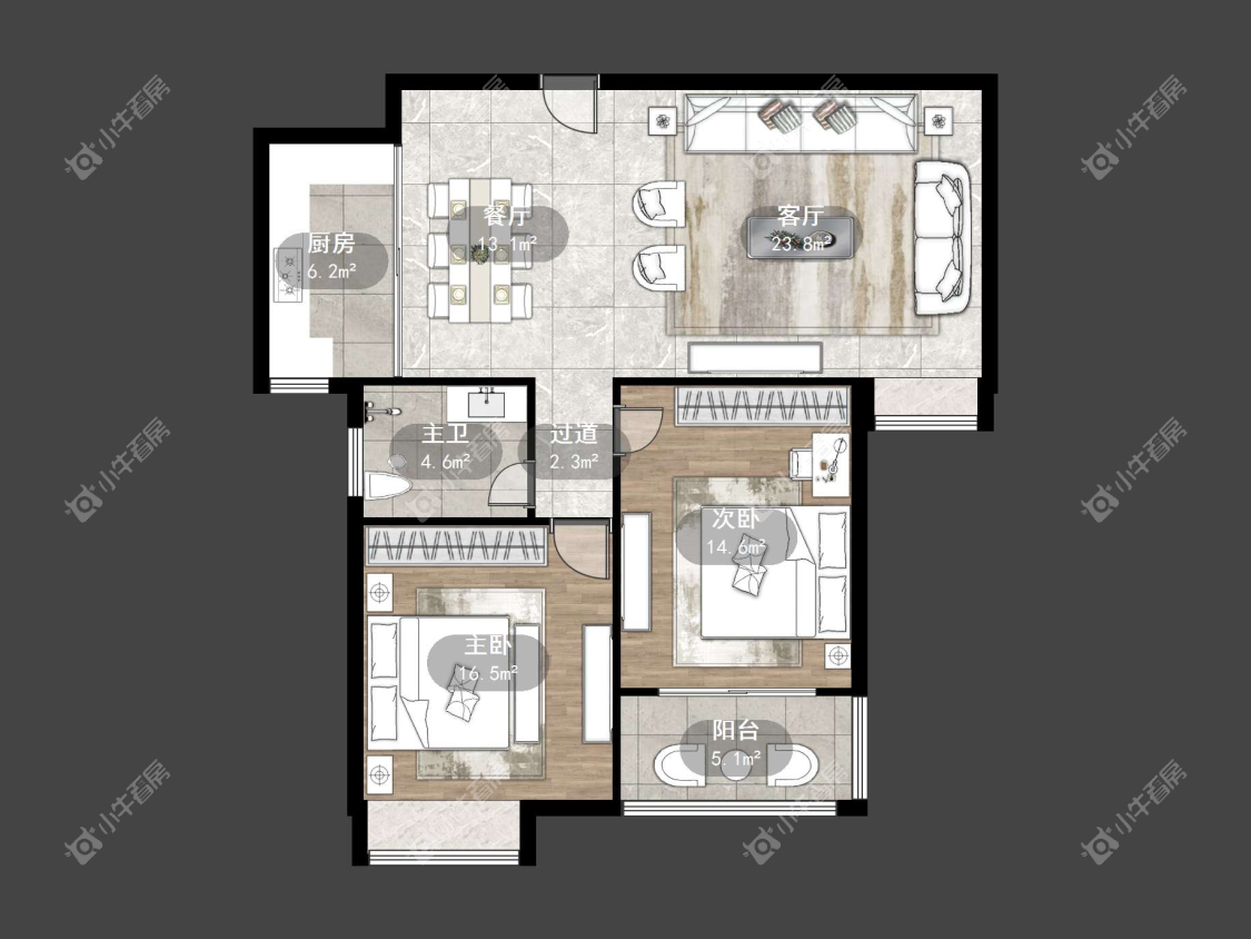 镇江金鼎城市花园在售二手房源户型图_小牛看房