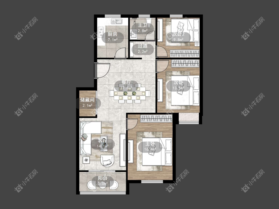 镇江江南嘉园在售二手房源户型图_小牛看房