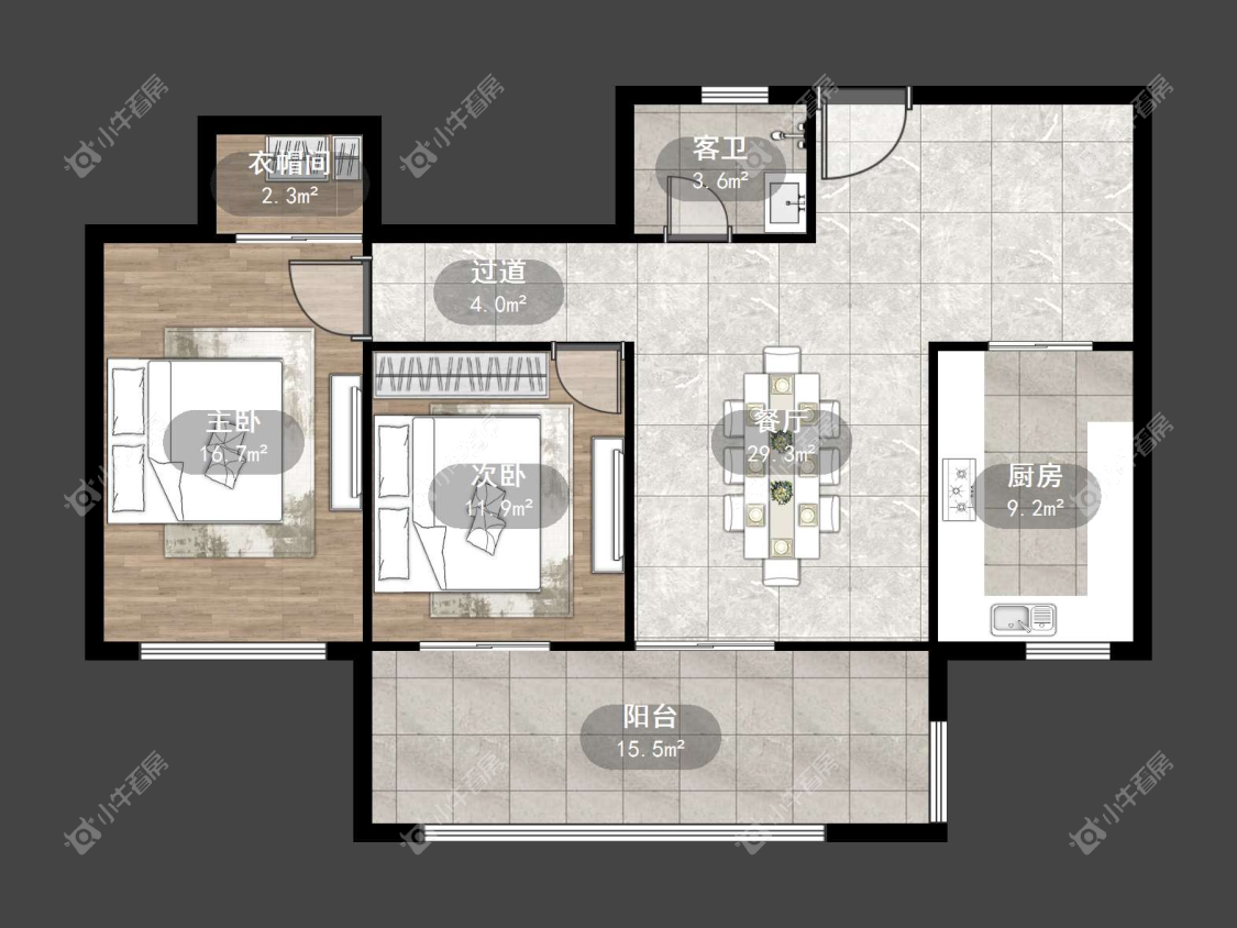 镇江天波城在售二手房源户型图_小牛看房