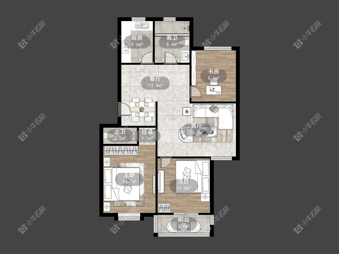 镇江香草苑在售二手房源户型图_小牛看房