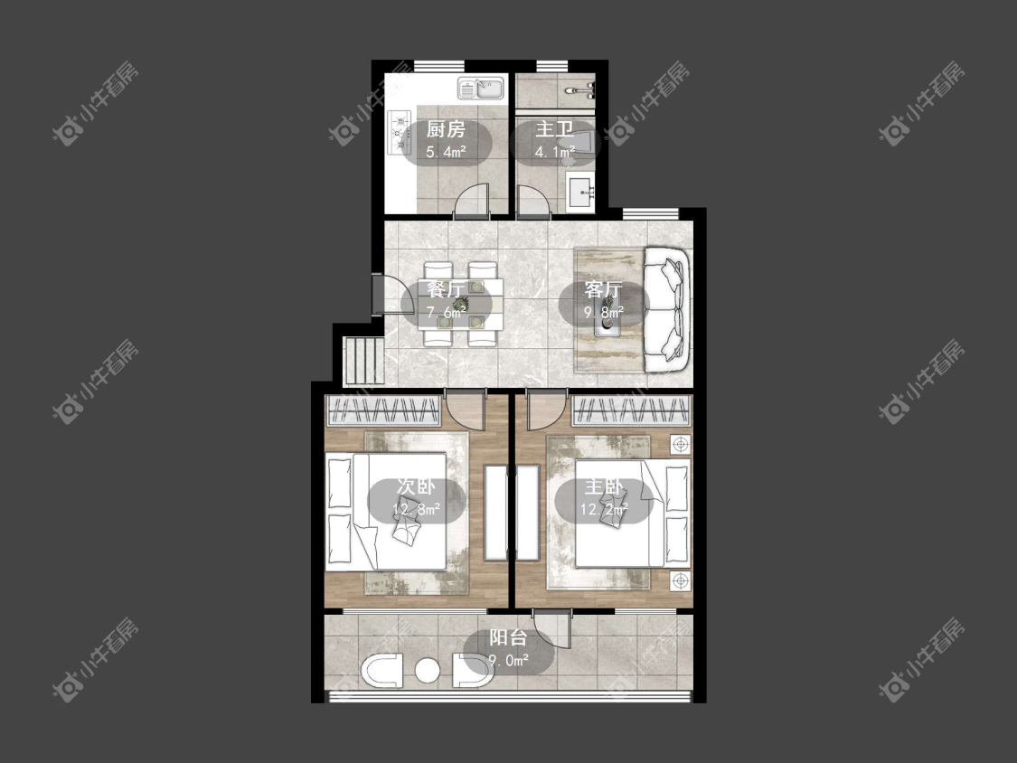 镇江丹桂园北区在售二手房源户型图_小牛看房
