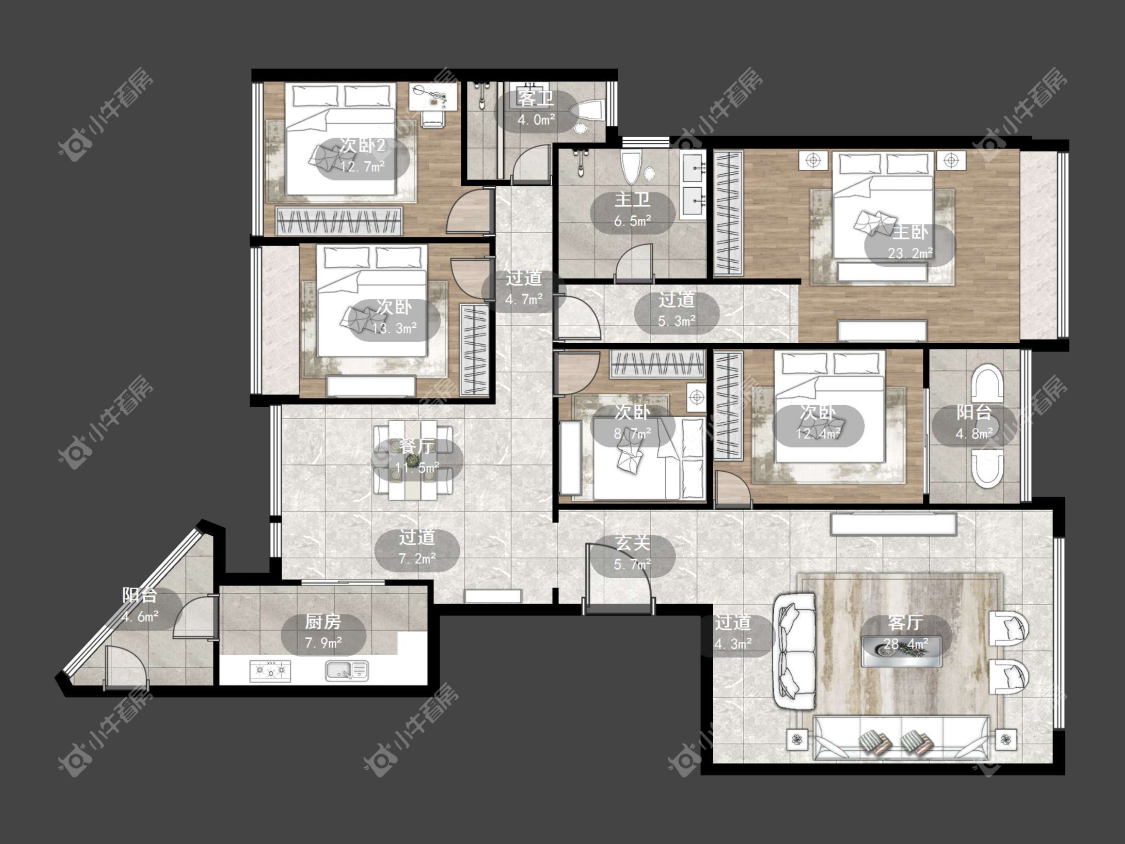 镇江恒大名都一期在售二手房源户型图_小牛看房
