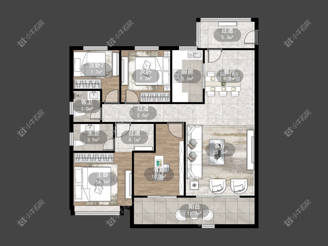 镇江中南熙悦城中南二期在售二手房源户型图_小牛看房
