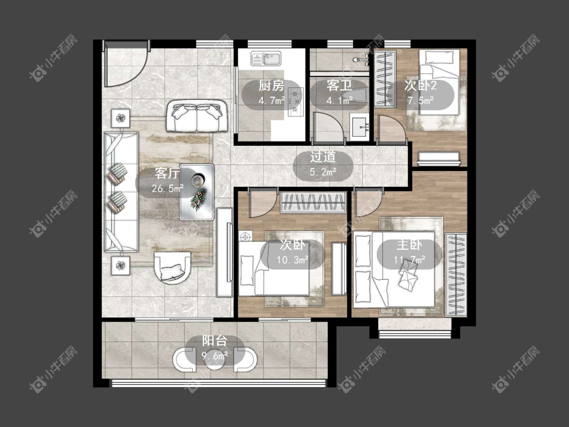 镇江中海时代都会在售二手房源_小牛看房