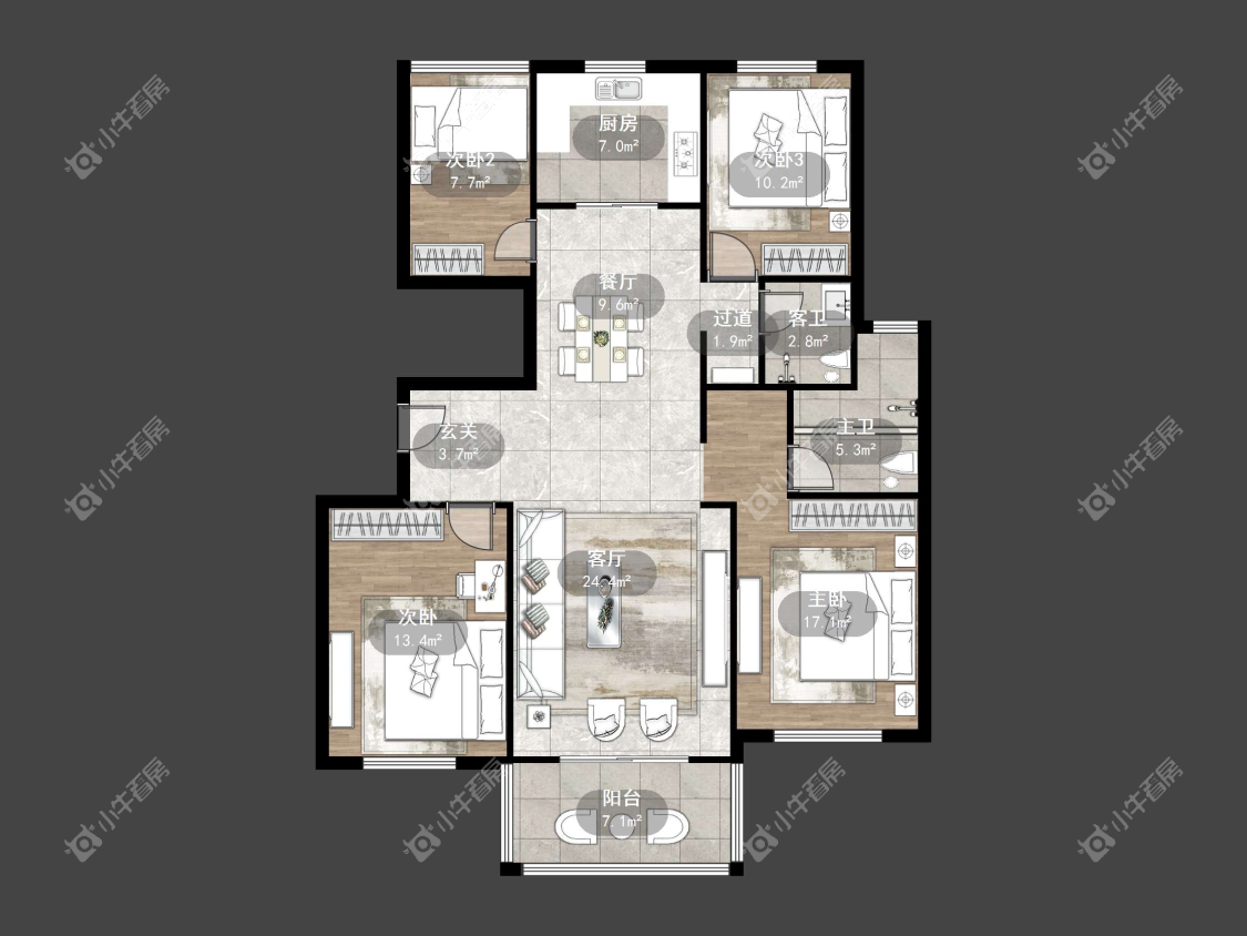 镇江凤凰郡在售二手房源户型图_小牛看房