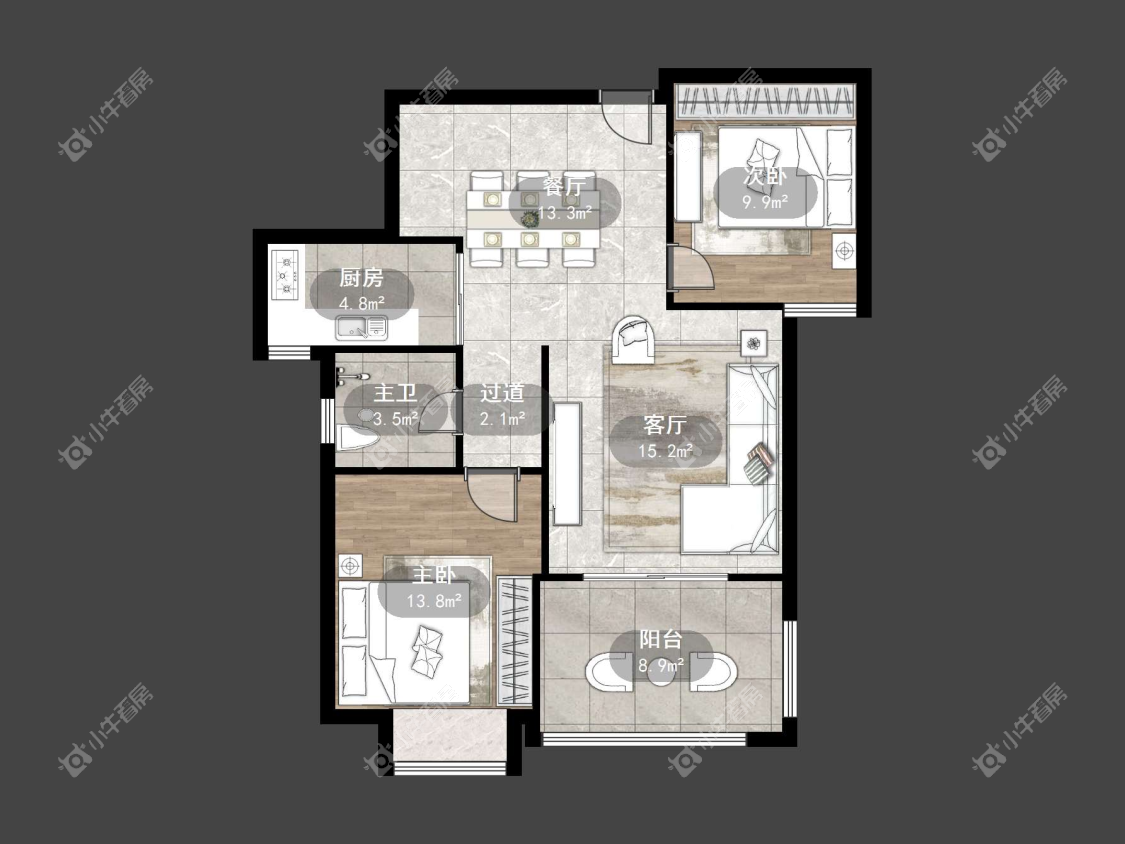 镇江信达香堤国际在售二手房源户型图_小牛看房