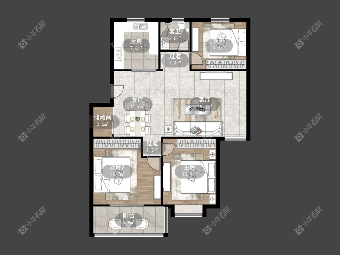 镇江华云公寓在售二手房源户型图_小牛看房