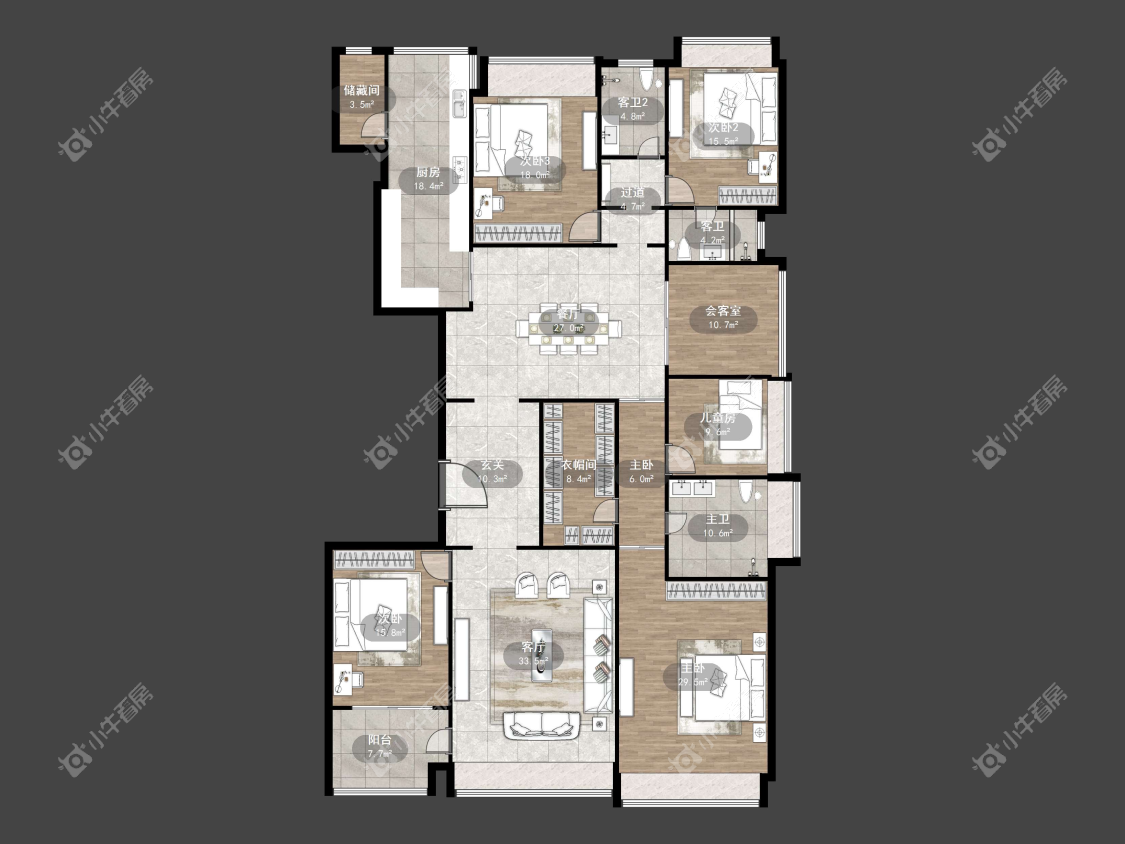 镇江恒大名都二三期在售二手房源户型图_小牛看房