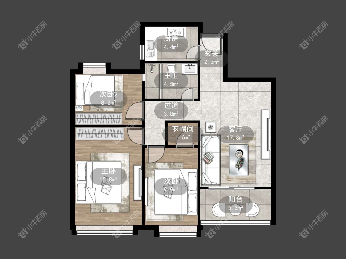 镇江上善雅苑在售二手房源户型图_小牛看房