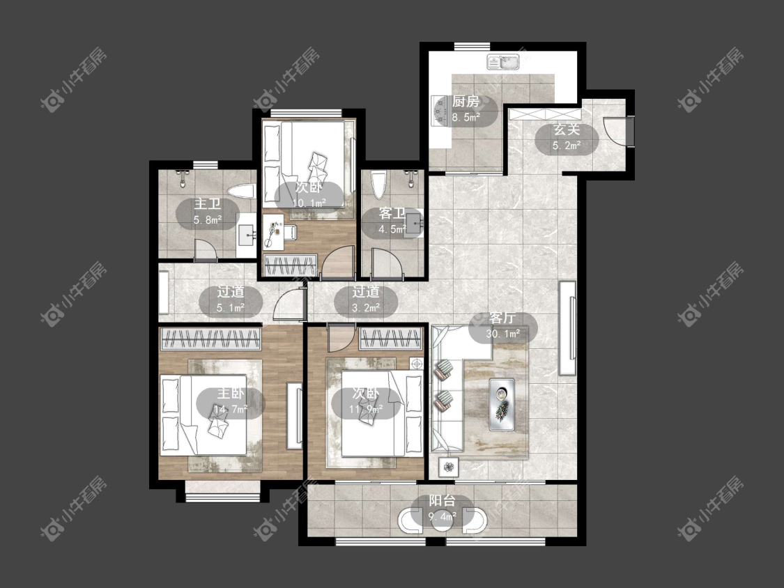 镇江吾悦华府（丹阳）在售二手房源户型图_小牛看房