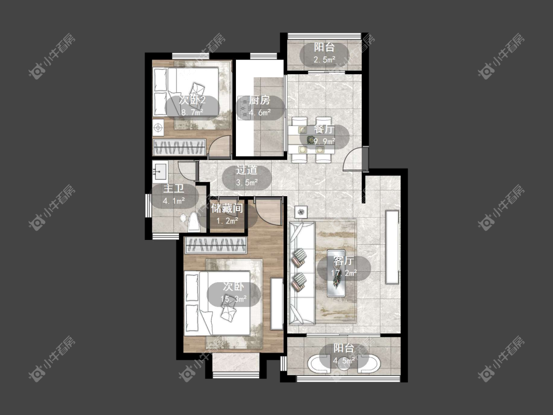 镇江龙滨园在售二手房源户型图_小牛看房