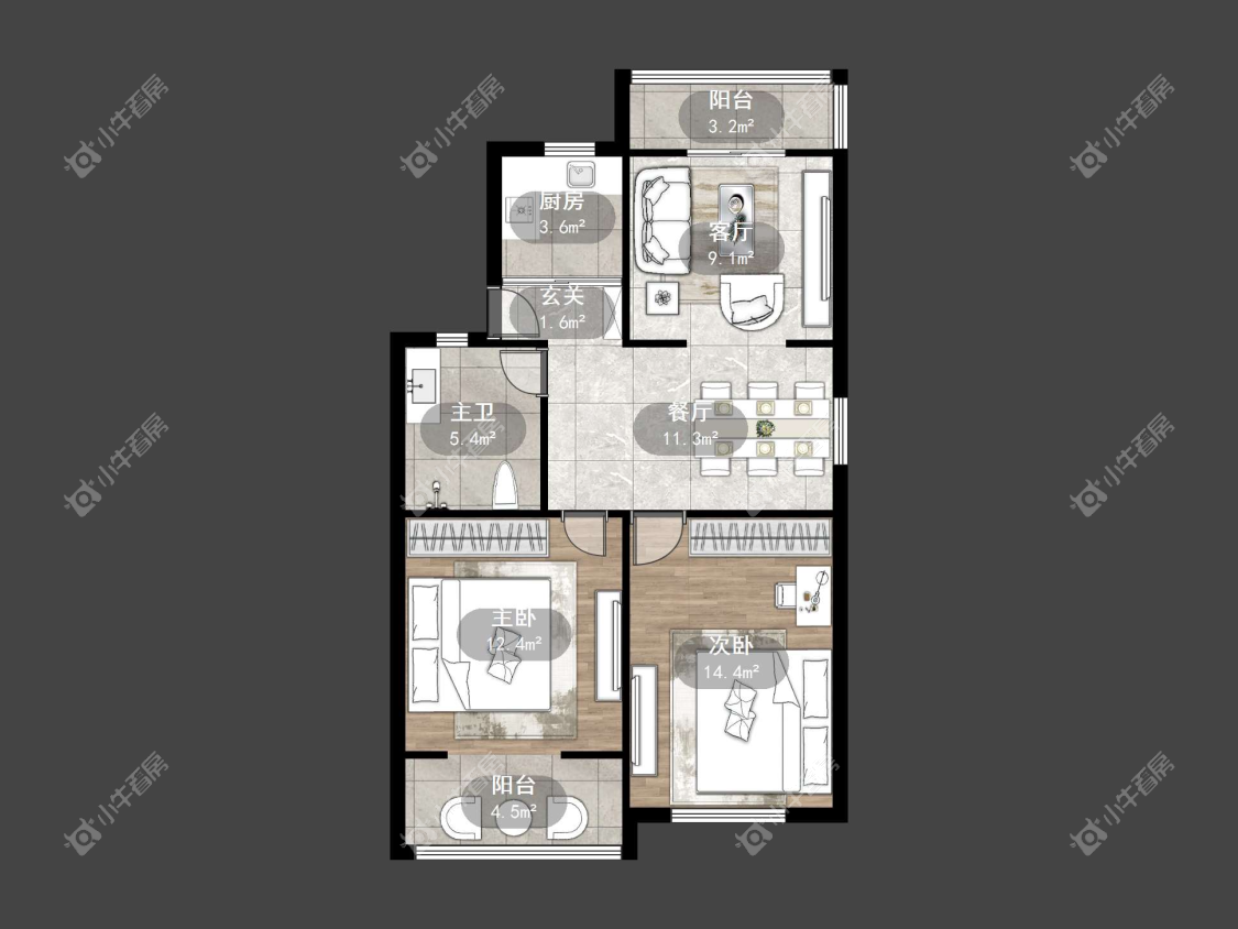 镇江凤凰新村在售二手房源户型图_小牛看房