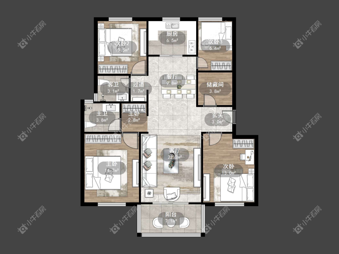 镇江天颐城在售二手房源户型图_小牛看房