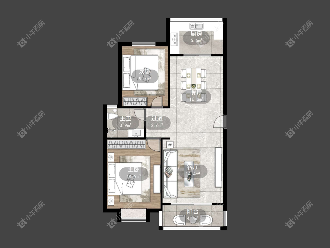 镇江乾泽园在售二手房源户型图_小牛看房