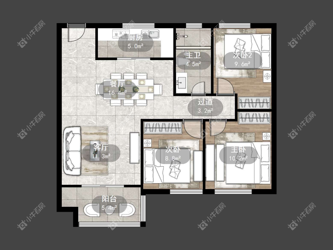 镇江荣城国际（中央公馆）在售二手房源户型图_小牛看房
