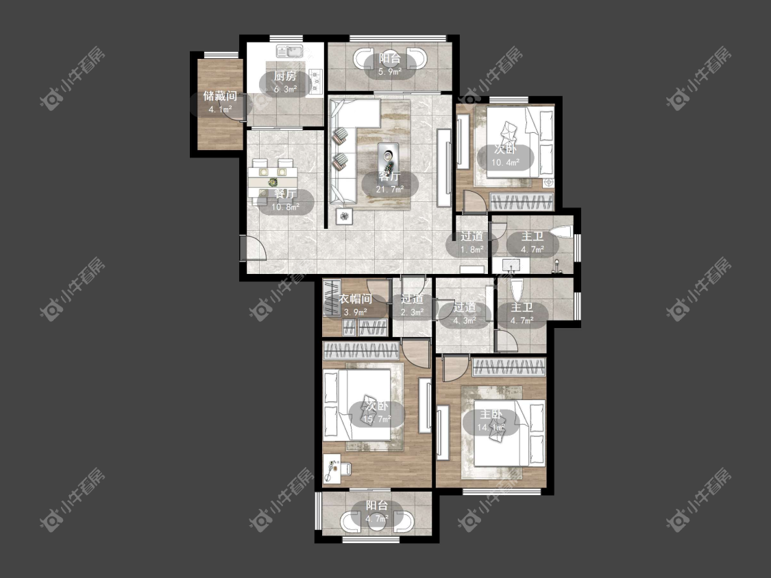 镇江普善人家在售二手房源户型图_小牛看房