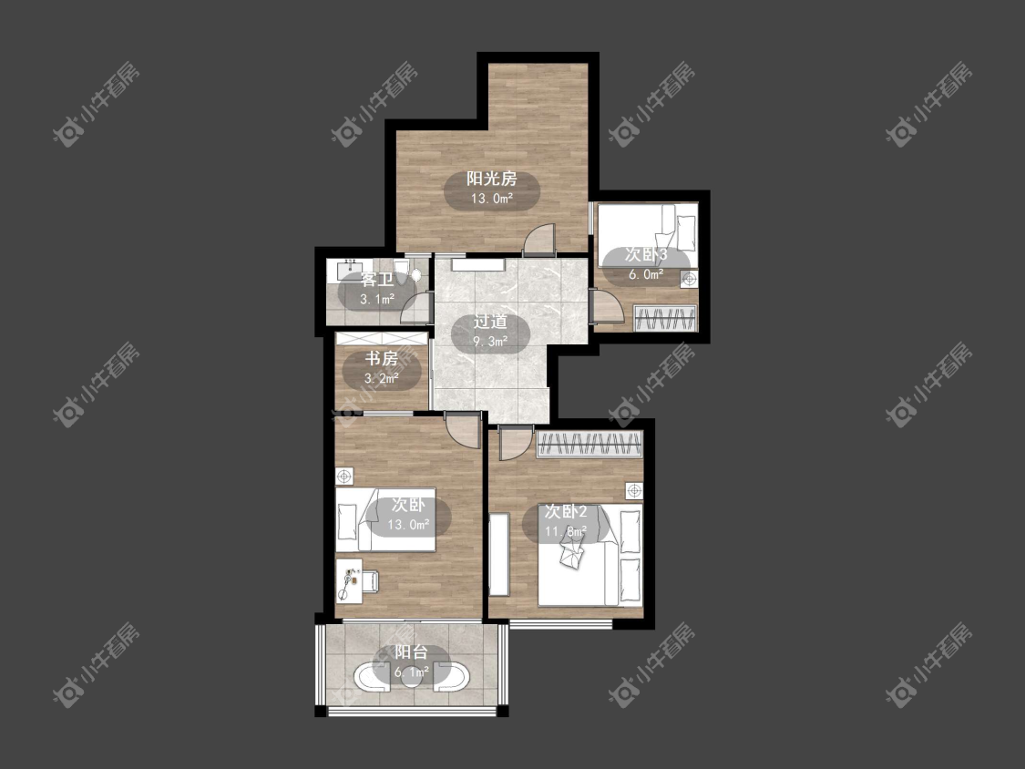 镇江乾泽园在售二手房源户型图_小牛看房