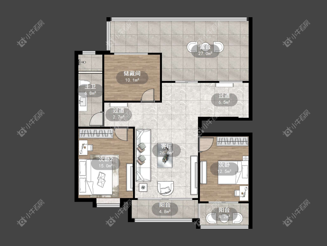镇江府前星座在售二手房源户型图_小牛看房
