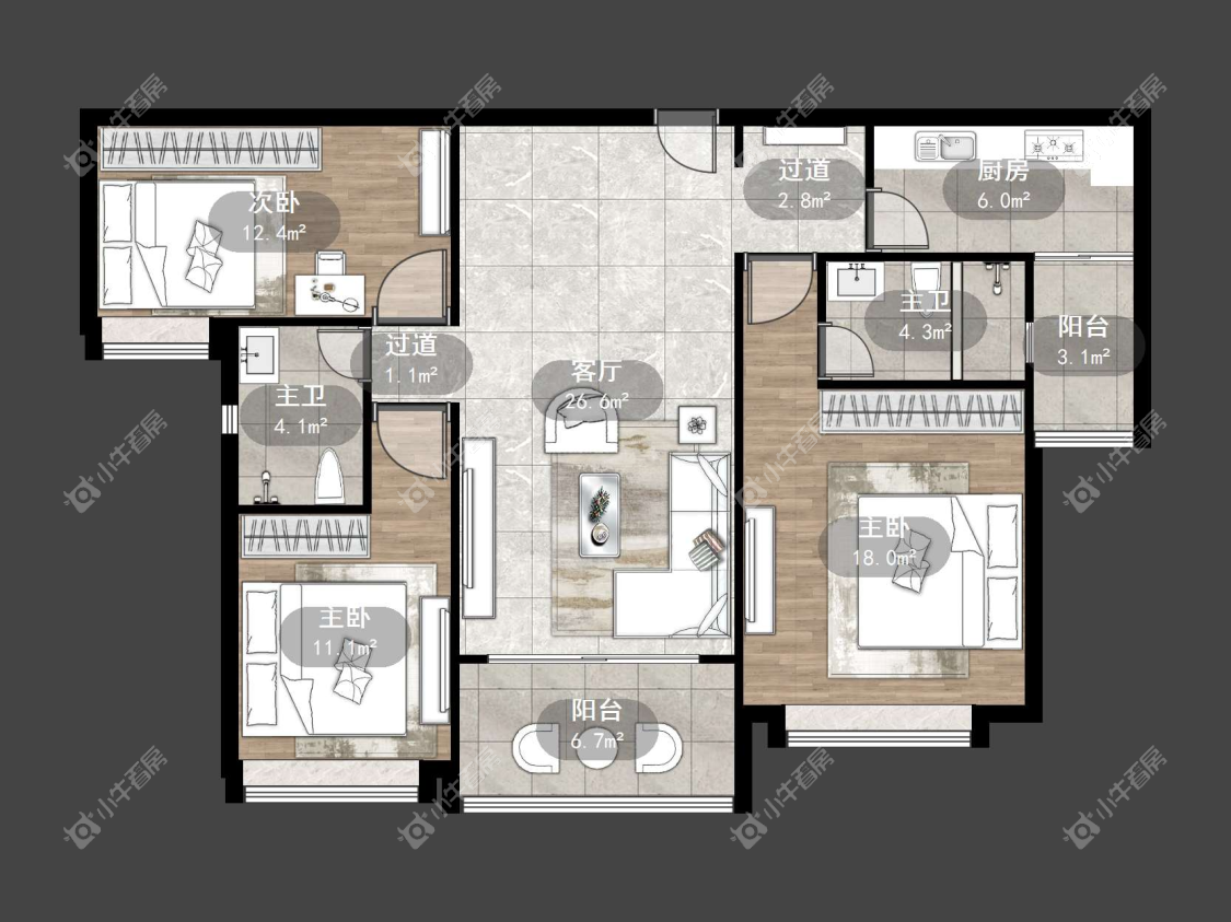 镇江恒大名都一期在售二手房源户型图_小牛看房