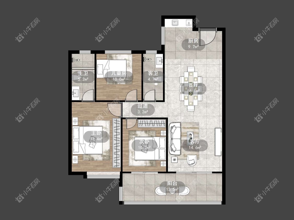镇江璞悦观邸在售二手房源户型图_小牛看房