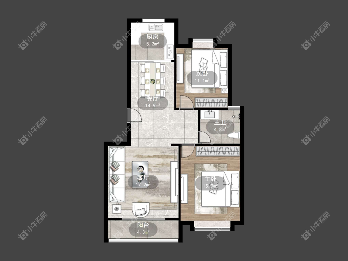 镇江芳草苑在售二手房源户型图_小牛看房