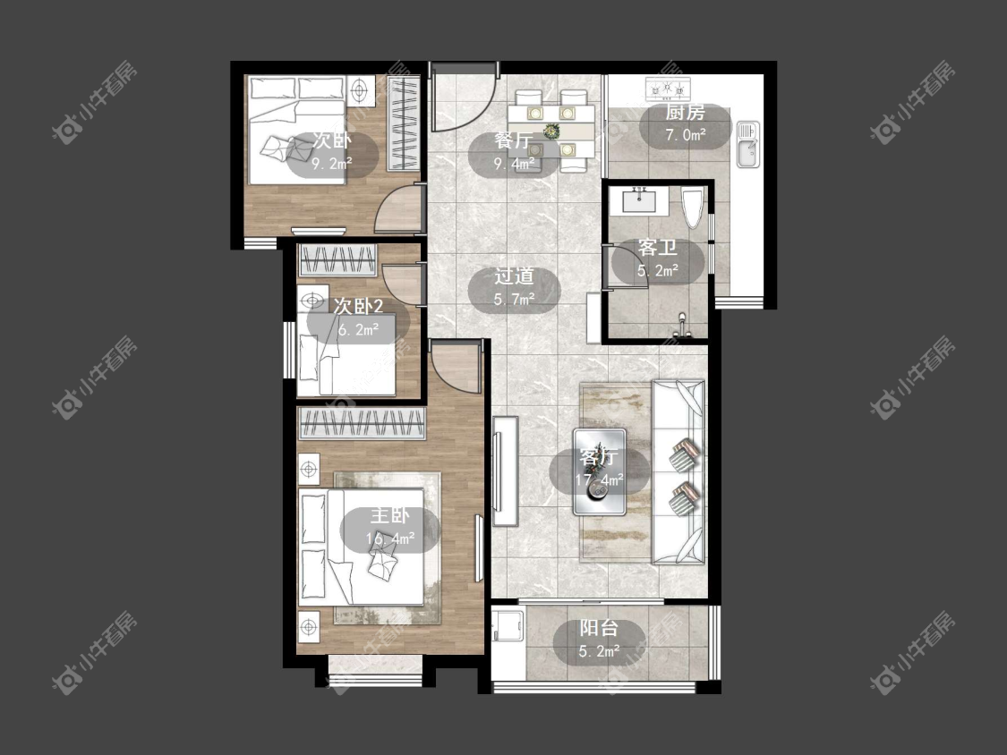 镇江凤凰国际在售二手房源户型图_小牛看房