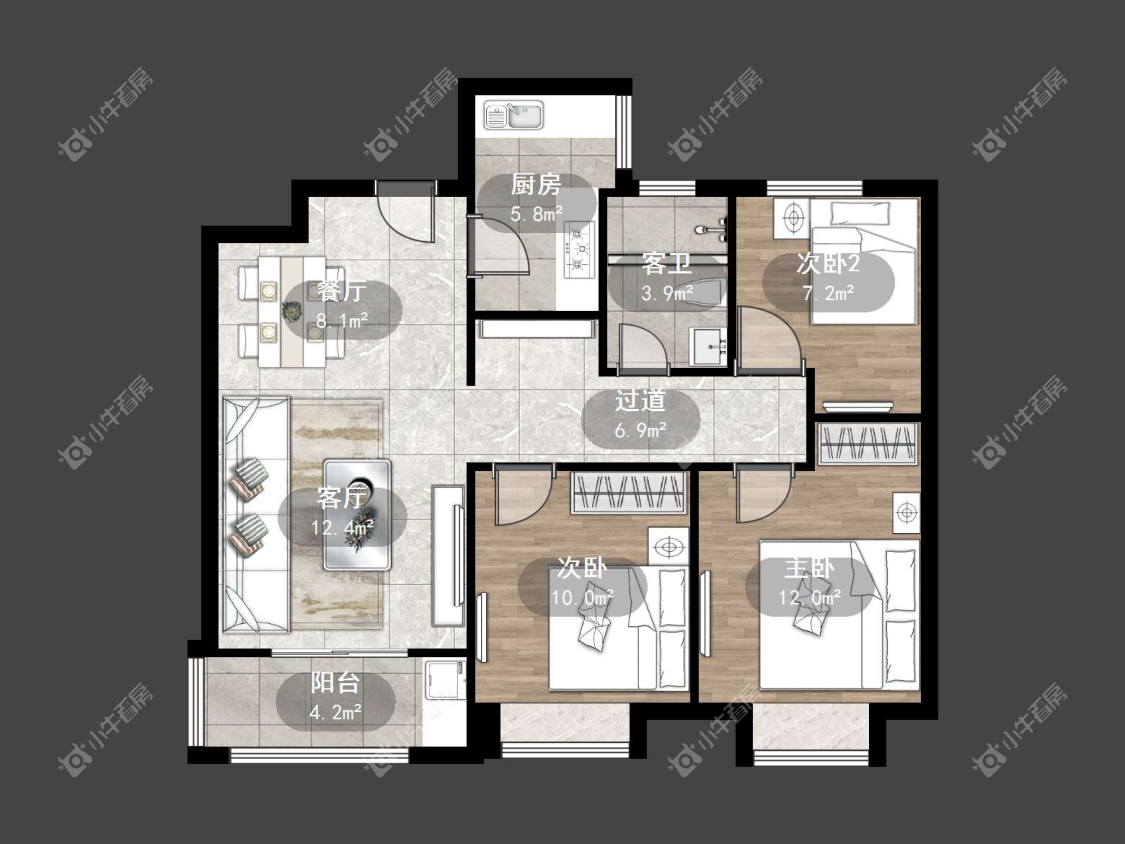 镇江爱家尚城在售二手房源户型图_小牛看房