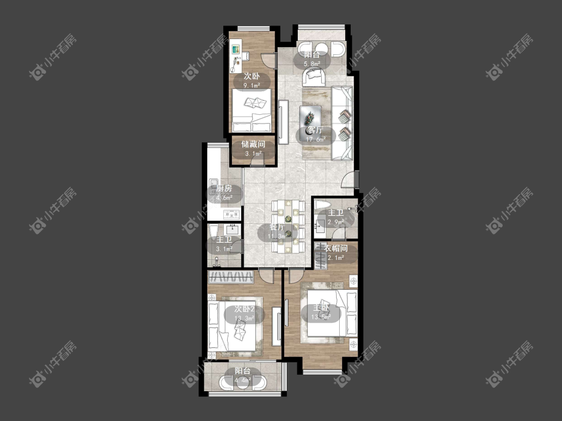 镇江凤翔花园在售二手房源户型图_小牛看房