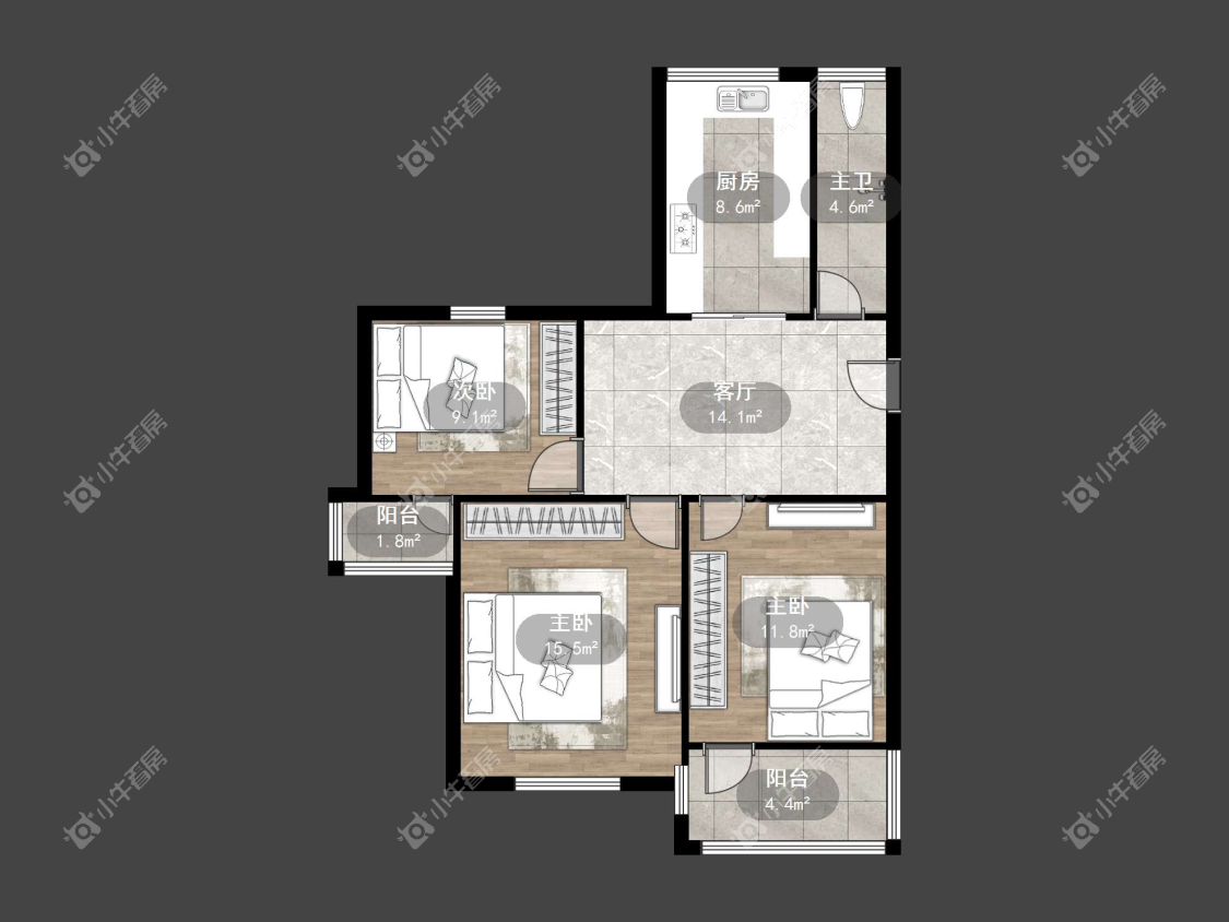 镇江凤美新村在售二手房源户型图_小牛看房