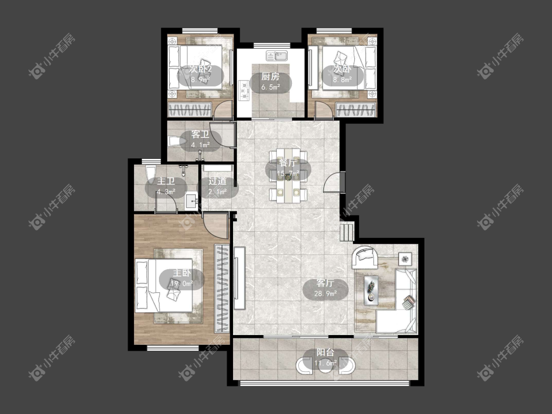 镇江中南熙悦城中南二期在售二手房源户型图_小牛看房