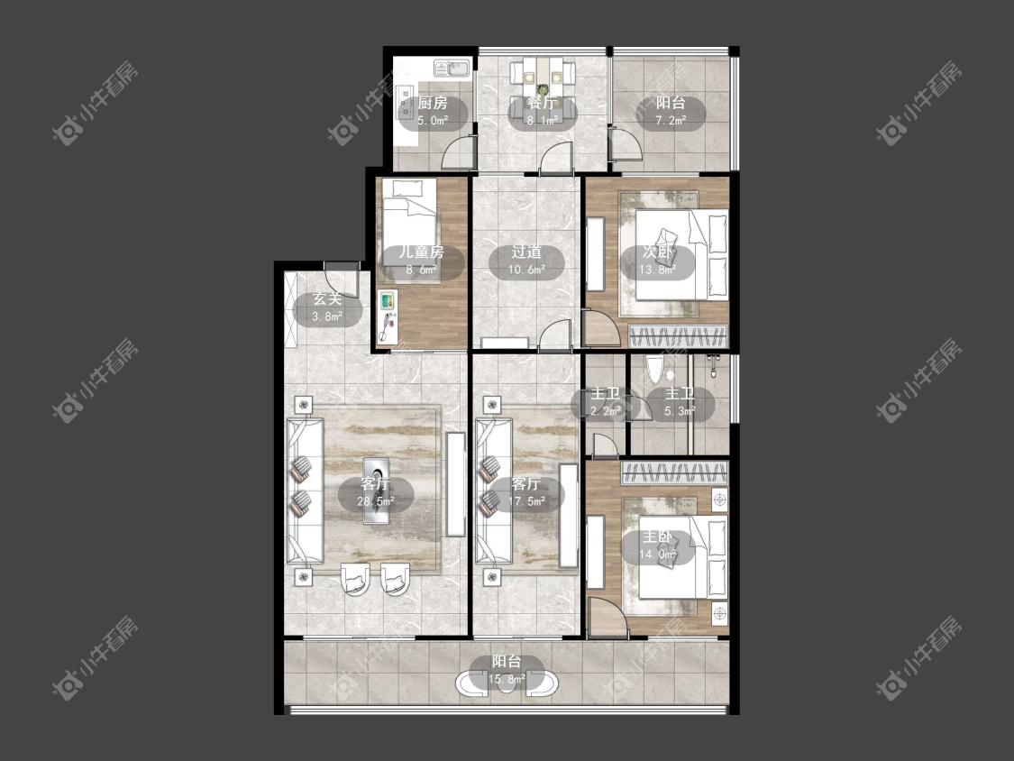 镇江百合苑在售二手房源户型图_小牛看房