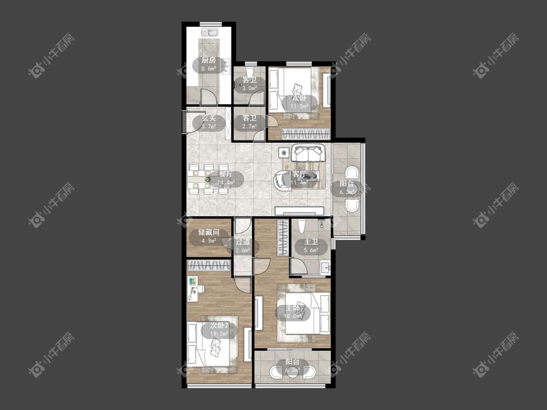 镇江万善上院在售二手房源户型图_小牛看房