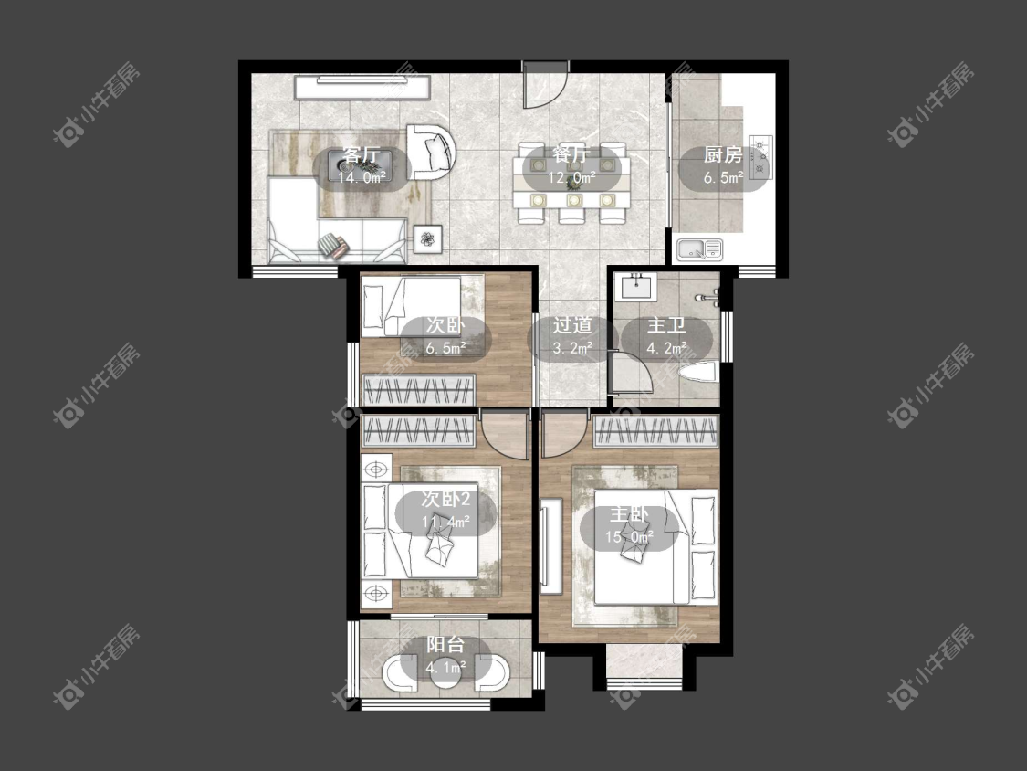镇江凤美园在售二手房源户型图_小牛看房