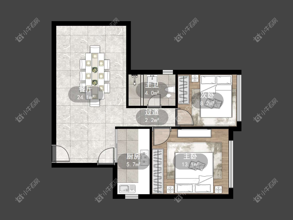镇江御河熙岸在售二手房源户型图_小牛看房