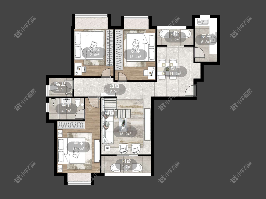 镇江华都锦城在售二手房源户型图_小牛看房