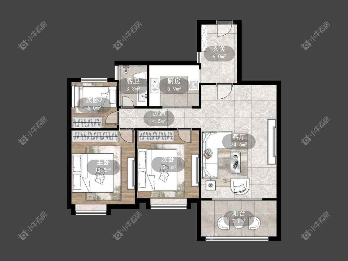 镇江锦绣熙城在售二手房源户型图_小牛看房