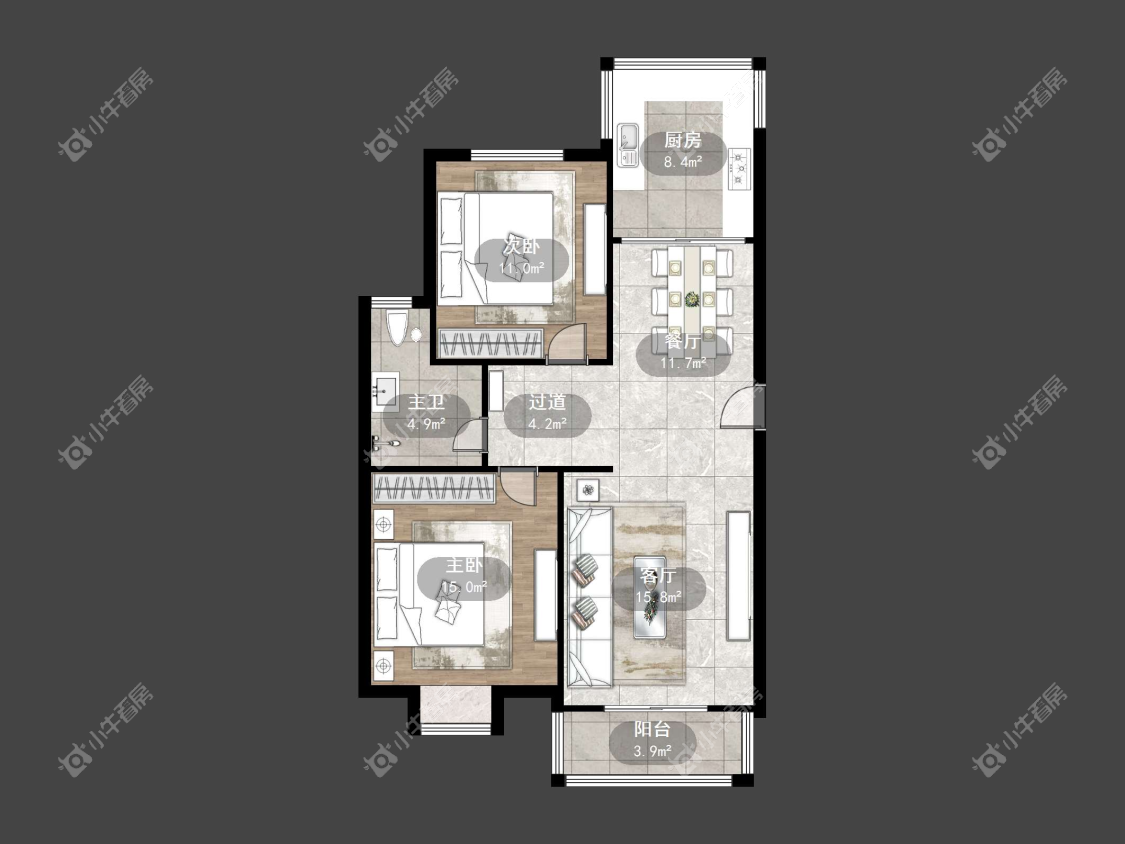 镇江新香草苑在售二手房源户型图_小牛看房